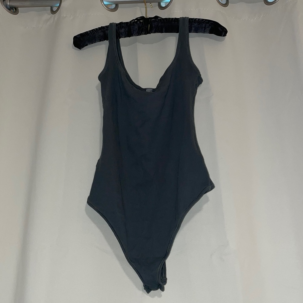 SKIMS Cotton Rib Bodysuit - Deep Sea